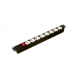 Блок силовых розеток горизонтальный QTECH QS-PDU-1U-V16-8DR-M