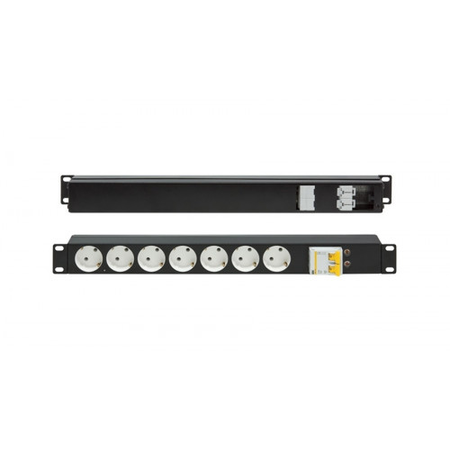 Блок силовых розеток горизонтальный QTECH QS-PDU-1U-2P25-7DR